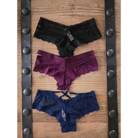 Victoria's Secret Cheeky Hipster Panty Bundle sz xSmall New - Picture 3 of 4